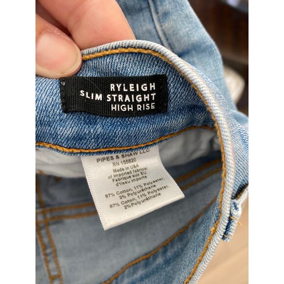 Veronica Beard Jeans Slim Leg Color Blue Float On Ankle size 24 - Picture 4 of 5